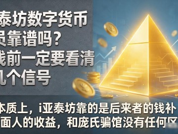 i亚泰坊数字货币会员靠谱吗？交钱前一定要看清的几个信号
