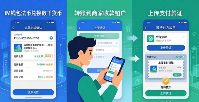 im钱包法币兑换数字货币三步教程